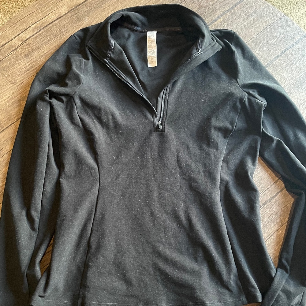 Alo Alosoft Black1/2 Zip Rapid Pullover